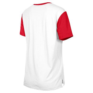 Women's New Era White/Scarlet San Francisco 49ers 3rd Down T-Shirt