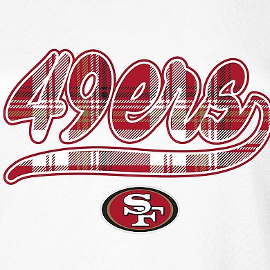 Women's New Era White/Scarlet San Francisco 49ers 3rd Down T-Shirt