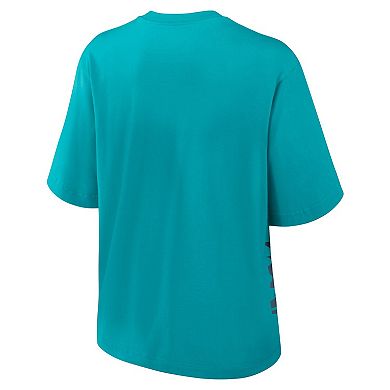 Women's Nike Aqua Miami Dolphins Boxy T-Shirt