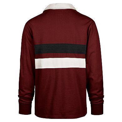 Men's '47 Cardinal Arkansas Razorbacks Clubhouse Knox Thames Long Sleeve Rugby Polo