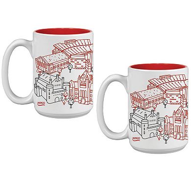 Wisconsin Badgers 15oz. Campus Line Art Coffee Mug Two-Pack