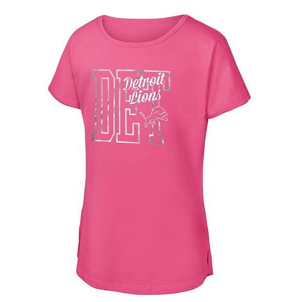 Pink detroit lions shirt hotsell