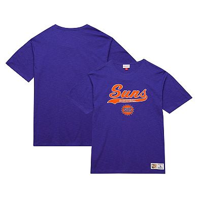 Men's Mitchell & Ness Purple Phoenix Suns Hardwood Classics Felt Applique Slub T-Shirt