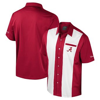 Men's Colosseum Crimson Alabama Crimson Tide Strike Bowling Button-Up Shirt