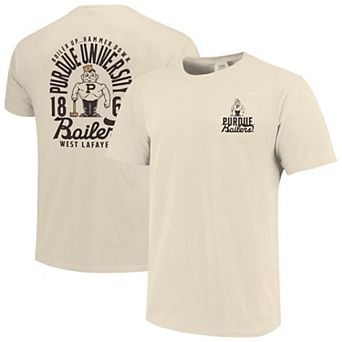 Men's Cream Purdue Boilermakers Comfort Colors Mascot Overlay T-Shirt