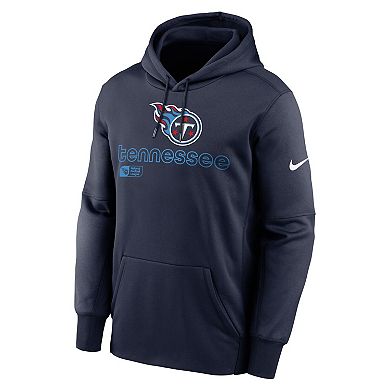 Men's Nike Navy Tennessee Titans Performance Pullover Hoodie