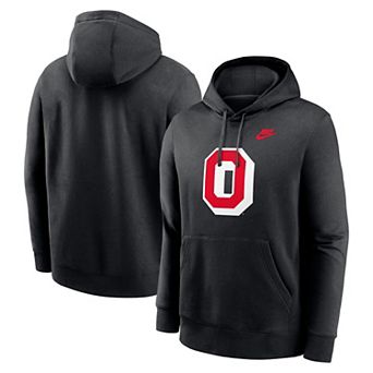 Men's Nike Black Ohio State Buckeyes Legacy Logo Club Fleece Pullover Hoodie