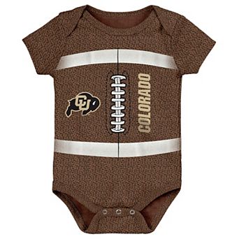 Newborn & Infant Brown Colorado Buffaloes Catch Me Football Bodysuit