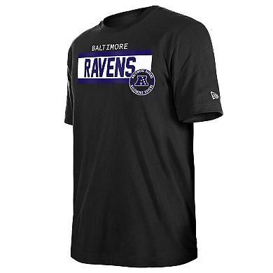 Men's New Era Black Baltimore Ravens 3rd Down Domestic T-Shirt