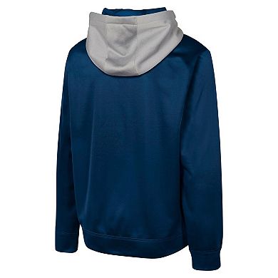 Men's Navy New England Patriots Replay Fashion Graphic Full-Zip Hoodie Jacket