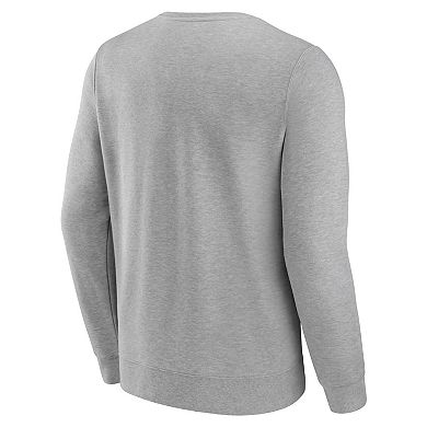 Men's Fanatics Heather Charcoal Dallas Cowboys Chance Throwback Fleece Pullover Sweatshirt