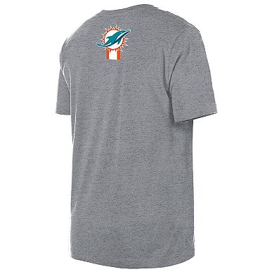 Men's New Era Grey Miami Dolphins 3rd Down Domestic T-Shirt