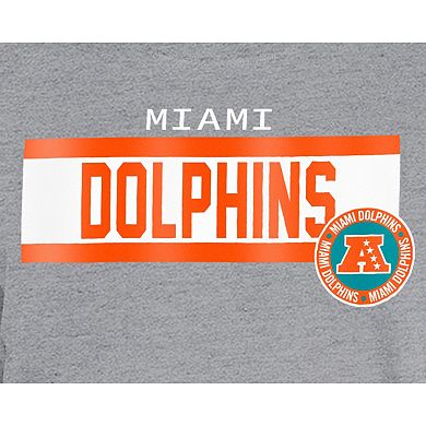 Men's New Era Grey Miami Dolphins 3rd Down Domestic T-Shirt
