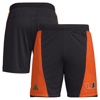 "Men's adidas Black Miami Hurricanes Designed for Training 7"" AEROREADY Shorts"