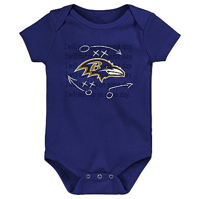 Newborn & Infant Baltimore Ravens Team Starter 3-Pack Bodysuit Set