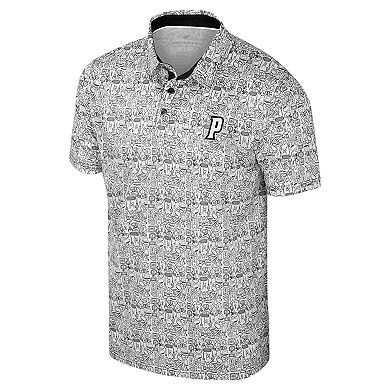 Men's Colosseum Black Providence Friars It's Time! Allover Print Polo