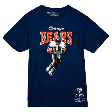Men's Mitchell & Ness Walter Payton Navy Chicago Bears Sideline Retired Player T-Shirt