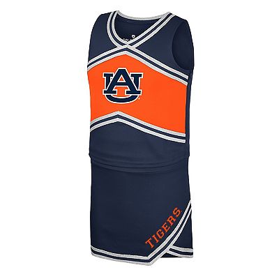 Girls Youth Colosseum Navy Auburn Tigers Cheerleader Top & Skirt Set