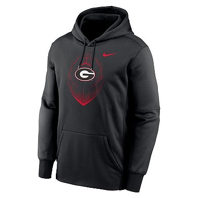 Men's Nike Black Georgia Bulldogs Football Icon Performance Fleece Pullover Hoodie