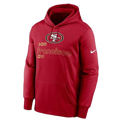 Men's Nike Scarlet San Francisco 49ers Performance Pullover Hoodie