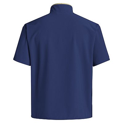 Men s adidas Navy Georgia Tech Yellow Jackets 2024 Coaches Sideline Half Zip Short Sleeve Jacket