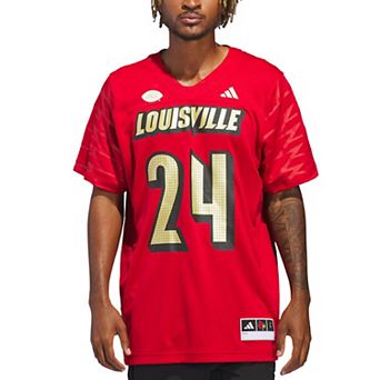 Men's adidas #24 Red Louisville Cardinals Alternate Premier Strategy Jersey
