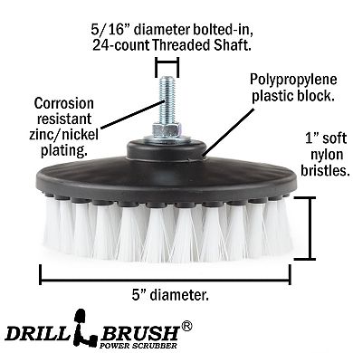 Carpet Cleaner - Rug - Soft Bristles With Threaded Shaft - Glass Cleaner - Carpet Brush