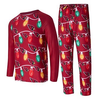 Men's Concepts Sport Cardinal Arizona Cardinals Garland Knit Raglan Long Sleeve T-Shirt and Pants Set