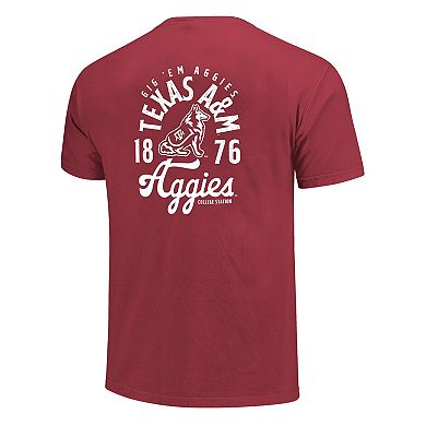 Men's Maroon Texas A&M Aggies Comfort Colors Mascot Overlay T-Shirt