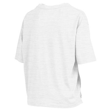 Women's Pressbox White Miami Hurricanes Rock & Roll Slub T-Shirt