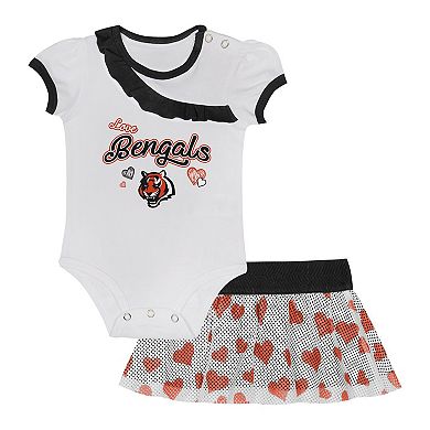 Newborn & Infant Cincinnati Bengals Love My Team Bodysuit & Skirt Set
