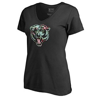 Women's Black Chicago Bears Lovely V-Neck T-Shirt