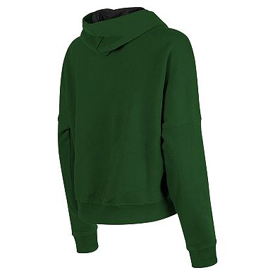 Women's New Era Heather Green New York Jets Boxy Pullover Hoodie