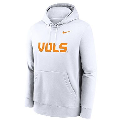 Men's Nike White Tennessee Volunteers Primetime Alternate Logo Club Fleece Pullover Hoodie