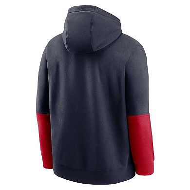 Men's Nike Navy Ole Miss Rebels 2024 Sideline Club Fleece Pullover Hoodie