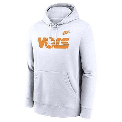 Men's Nike White Tennessee Volunteers Legacy Logo Club Fleece Pullover Hoodie