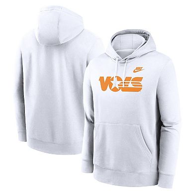 Men's Nike White Tennessee Volunteers Legacy Logo Club Fleece Pullover Hoodie