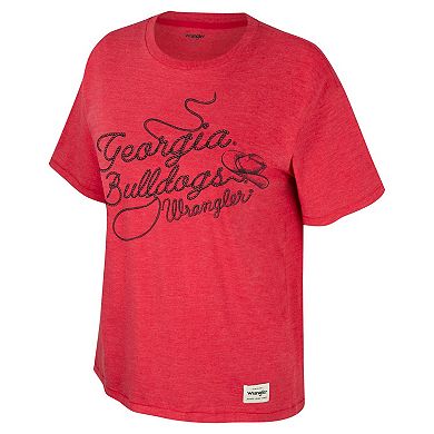 Women's Colosseum x Wrangler Red Georgia Bulldogs Lasso Oversized T-Shirt