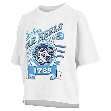 Women's Pressbox White North Carolina Tar Heels Rock & Roll Slub T-Shirt