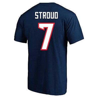 Men's Fanatics C.J. Stroud Navy Houston Texans Big & Tall Player Name & Number T-Shirt