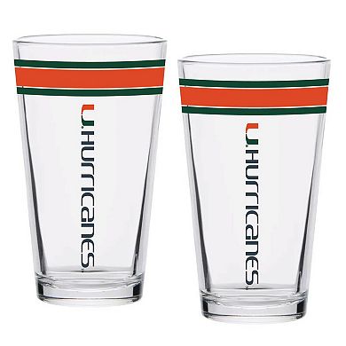 Miami Hurricanes 16oz. Classic Pint Glass Two-Pack