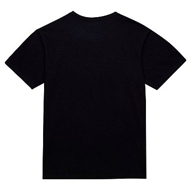 Men's Mitchell & Ness Black Orlando Magic Hardwood Classics Felt Applique Slub T-Shirt