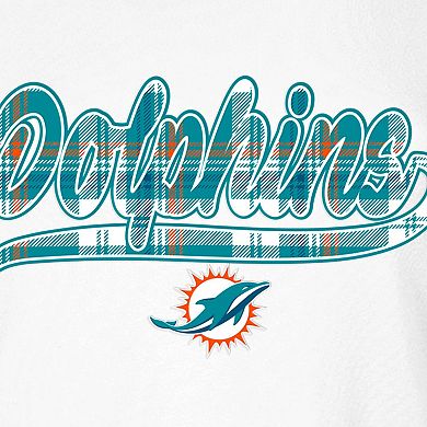 Women's New Era White/Aqua Miami Dolphins 3rd Down T-Shirt