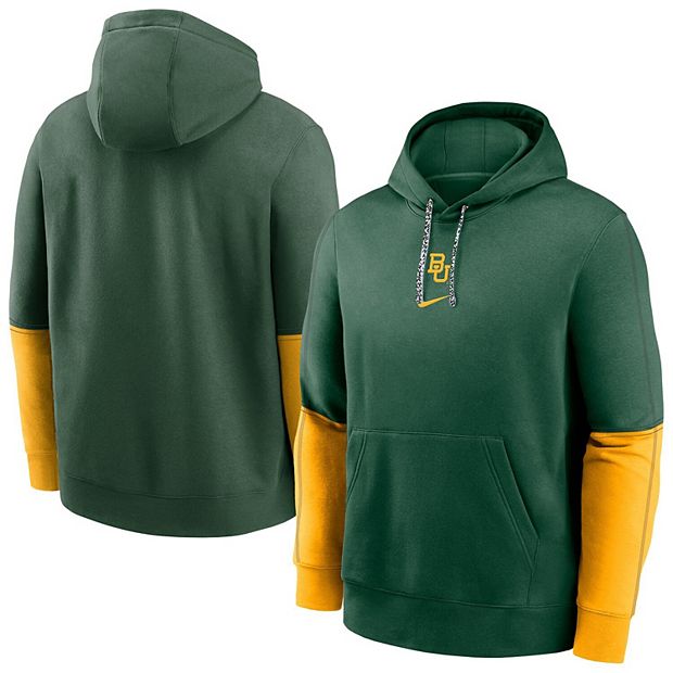 Men s Nike Green Baylor Bears 2024 Sideline Club Fleece Pullover Hoodie