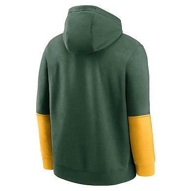 Men's Nike Green Baylor Bears 2024 Sideline Club Fleece Pullover Hoodie