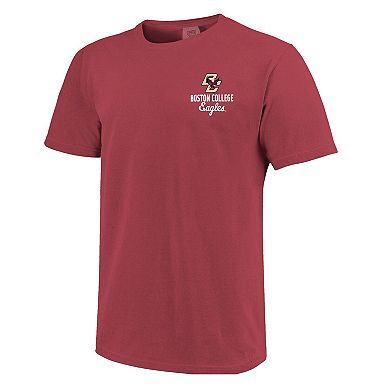 Men's Maroon Boston College Eagles Comfort Colors Mascot Overlay T-Shirt