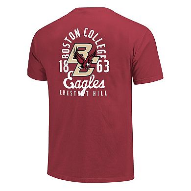 Men's Maroon Boston College Eagles Comfort Colors Mascot Overlay T-Shirt