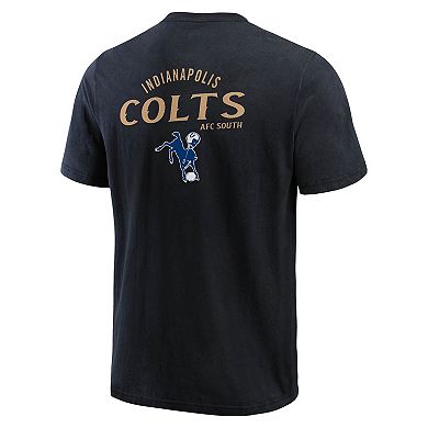 Men's Darius Rucker Collection by Fanatics Black Indianapolis Colts Washed Henley T-Shirt
