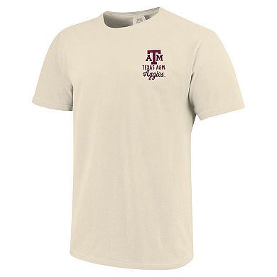 Men's Cream Texas A&M Aggies Comfort Colors Mascot Overlay T-Shirt