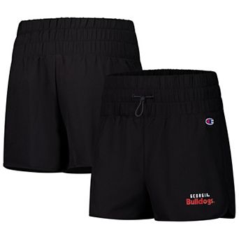 Women's Champion Black Georgia Bulldogs Tailgate Her Woven Shorts